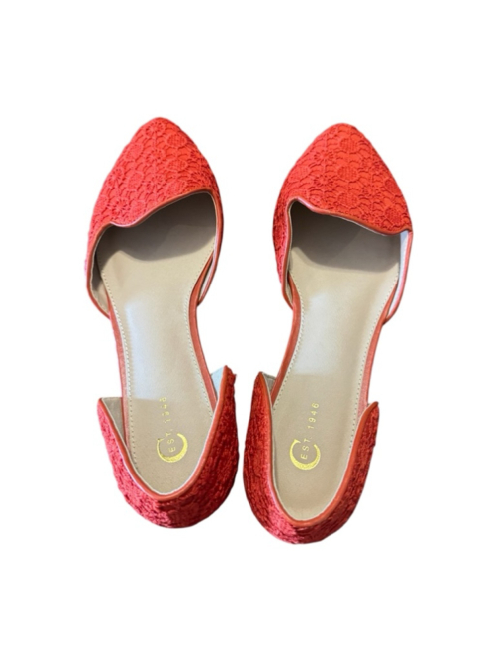 CATO women's flats coral lace size 8 New without tags - Picture 2 of 5